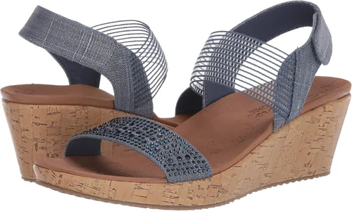 Vista 7 de Skechers Sandalias de cuña con cuña para mujer