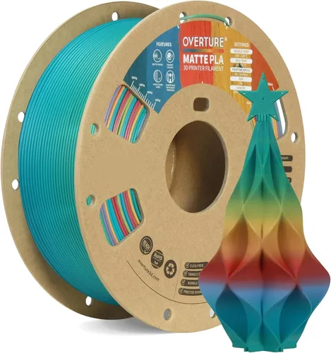 Vista 35 de OVERTURE Matte PLA Filament 1.75mm 1kg for FDM 3D Printer (Baby Pink)