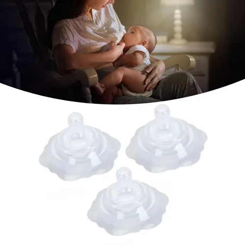 Vista 4 de 3 pezones, copas de silicona para proteger el pecho, tetinas invertidas, protector de pezones para apoyar la lactancia materna