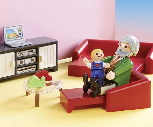Vista 3 de Playmobil Cómodo paquete de muebles de sala de estar