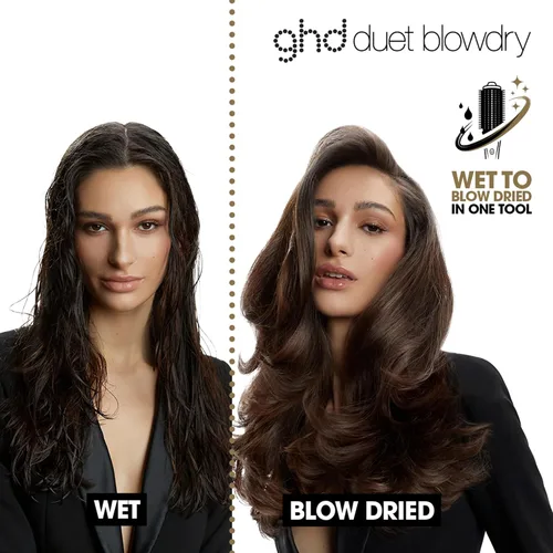 Vista 2 de ghd Cepillo secador de pelo Duet Blowdry Secado húmedo para secar sin daños por calor 3 veces más volumen con resultados de larga duración de 24