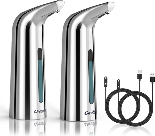 Vista 29 de Dispensador Automático Ajustable de Jabón Sin Contacto, Dispensador de Bomba de Jabón Líquido Sensor Sin Contacto con 4 Niveles Ajustables