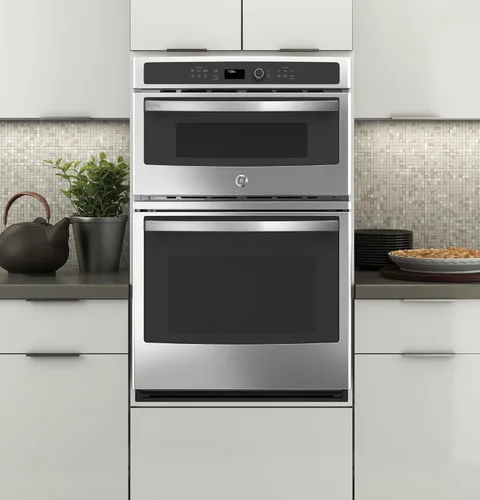 Vista 2 de GE PK7800SKSS horno de pared de combinación eléctrica, negro sólido
