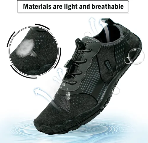Vista 3 de Zapatos de agua para hombre descalzos de secado rápido, calcetines acuáticos para natación, buceo, surf, piscina, deportes acuáticos, playa