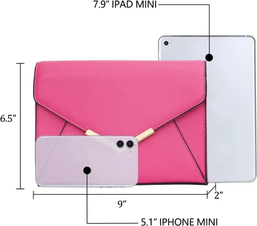 Vista 6 de KKXIU Elegante bolso de mano de piel sintética para mujer, bolso de mano plegable para fiesta, boda, baile de graduación