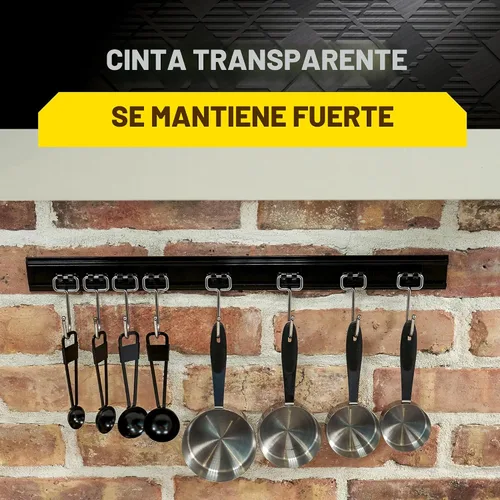 Vista 6 de Scotch-Mount Cinta de Gel Multiusos, Cinta de Doble Cara para Aplicaciones de Trabajo Pesado, Cinta de Montaje Extraíble, Cinta Nano, Cinta