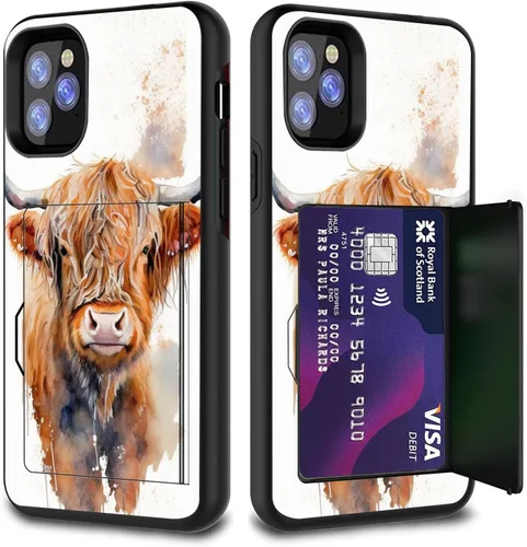 Vista 72 de Funda para tarjetas de crédito, doble capa híbrida a prueba de golpes, protección contra caídas con función atril para iPhone 17 de 6.3 pulgadas