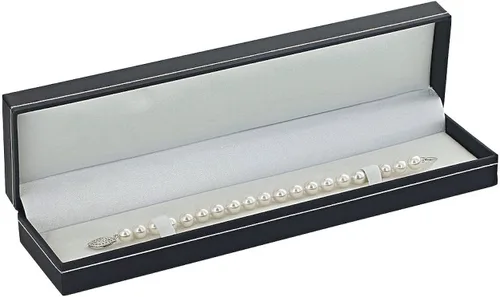 Vista 3 de The Pearl SOURCE - Pulsera de perlas cultivadas en agua salada, oro de 14 quilates, 5,5 a 0.236in, redonda, color blanco
