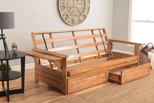 Vista 7 de Kodiak Furniture - Juego de futón, blanco, Madera Tela, Canadá