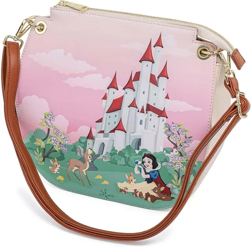 Vista 3 de Loungefly x Disney Kingdom Hearts Keys Allover-Print Nylon Passport Crossbody Bag