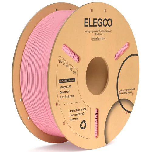 Vista 18 de ELEGOO Paquete de filamento PLA Plus negro 10KG, filamento para impresora 3D PLA+ resistente de 1.75mm precisión dimensional +/- 0.02mm, paquete