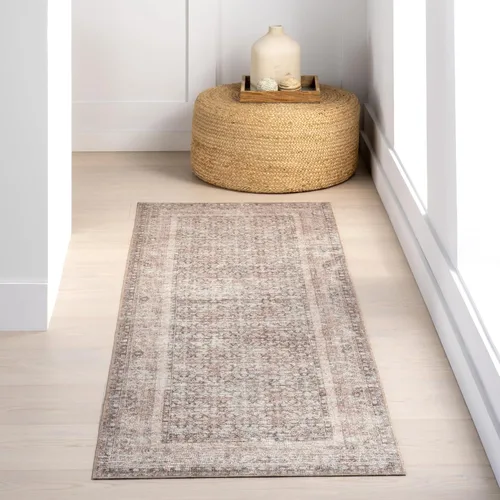 Vista 46 de nuLOOM Aether - Alfombra de área con medallón marrón, 8 x 10 pies Éter Marrón