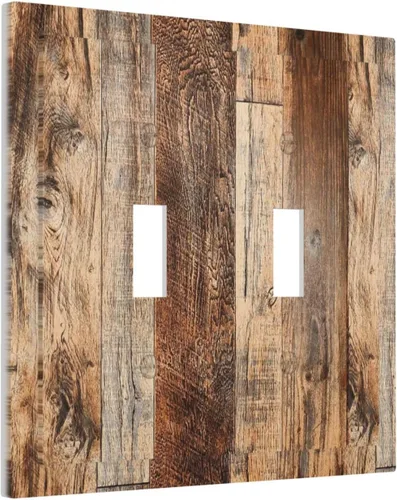 Vista 191 de Placa de Interruptor de Luz de Palanca Única Abstracta en Negro, Blanco y Gris, Cubierta de Tomacorriente, Placa de Pared Decorativa de Un