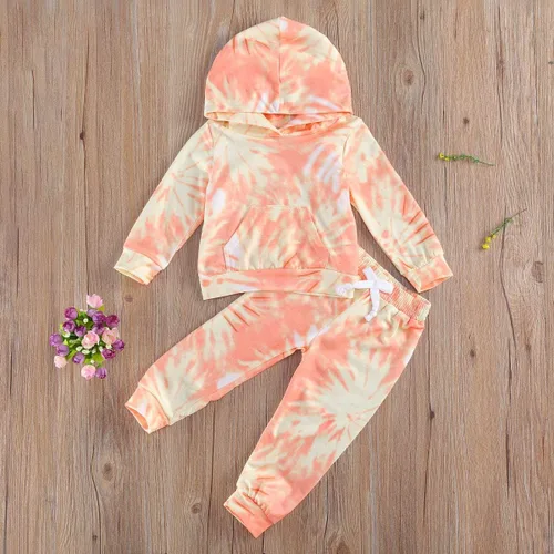 Vista 2 de Covvoliy Ropa de otoño e invierno para bebé niña, sudadera con capucha y pantalones con estampado de leopardo, 2 piezas
