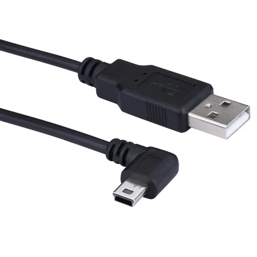 Vista 4 de 3M USB A a Mini B Cable USB de 90 grados en ángulo izquierdo de sincronización de datos con 5 clips de cableado para Nextbase Dash Cam Car