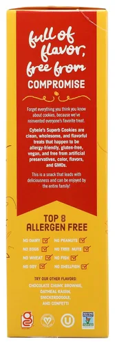Vista 5 de FREE TO EAT CYBELES COOKIE CHOC CHIP, (108504000400), chips de chocolate, 6 onzas