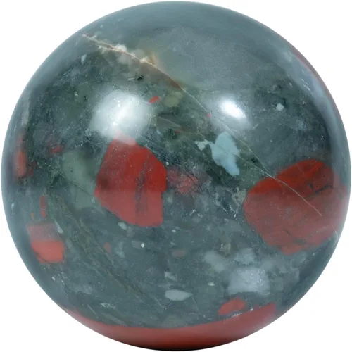 Vista 6 de ZAICUS Bola de esfera de piedra de sangre africana con soporte de metal, bola de piedras preciosas para brujería y bolas decorativas, escultura