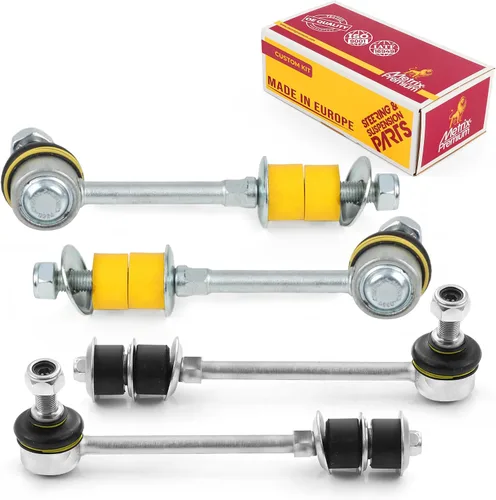 Vista 64 de Metrix Premium Chassis Parts - Kit de 4 piezas de barra estabilizadora delantera y trasera con enlace de extremo de barra estabilizadora para Ford