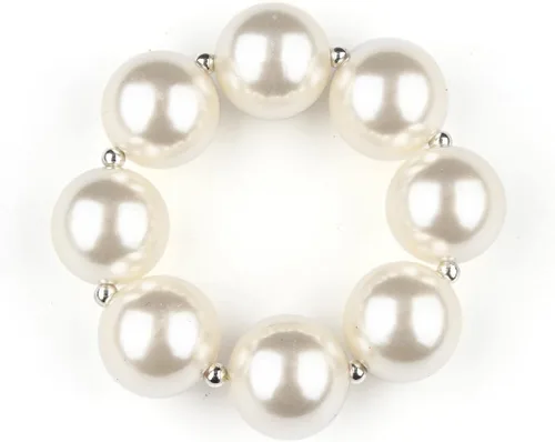 Vista 3 de Lujuny Juego de collar y pulsera de burbujas gruesas para niños y niñas, Acrílico Perla