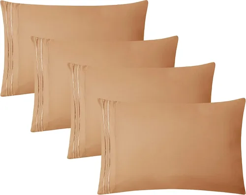 Vista 74 de Clara Clark Fundas de almohada de tamaño estándar – Funda de almohada ultra suave, fundas de almohada de microfibra ligera tamaño Queen – Juego de 2