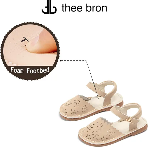 Vista 157 de THEE BRON Sandalias cómodas para niñas, zapatos para niños, sandalias rellenas