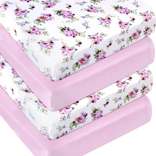 Vista 10 de Juego de sábanas de moisés de 4 piezas para bebé niño o niña, ajuste universal para colchón ovalado, con forma de reloj de arena y rectangular, gris