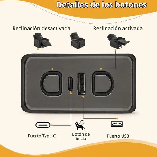Vista 8 de Silla mecedora Power Nursery Glider, cómoda chenilla gris Gris oscuro