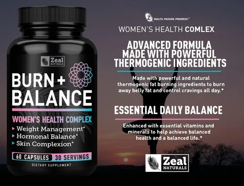 Vista 4 de Zeal Naturals Apoyo a la pérdida de peso para mujeres + vitaminas para el equilibrio diario (hierro, vitamina D, setria, folato) píldoras de apoyo