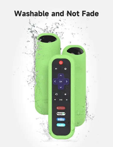 Vista 6 de Funda para Roku Smart TV RC280 RC282 URC280J XRC280J XRC280J Reemplazo universal Funda de silicona ligera con cordón para control remoto Roku TV