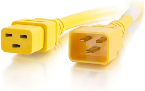 Vista 112 de Cable de alimentación C2G, cable de extensión corto, cable de extensión de alimentación, cable de alimentación de bloqueo, 10A, 250V, negro, 1 pie