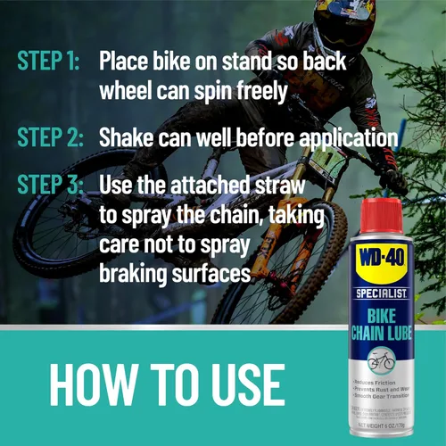 Vista 3 de WD-40 Bike - Lubricante para bicicletas de todas las condiciones, limpiador para bicicletas, desengrasante, lubricante seco y húmedo