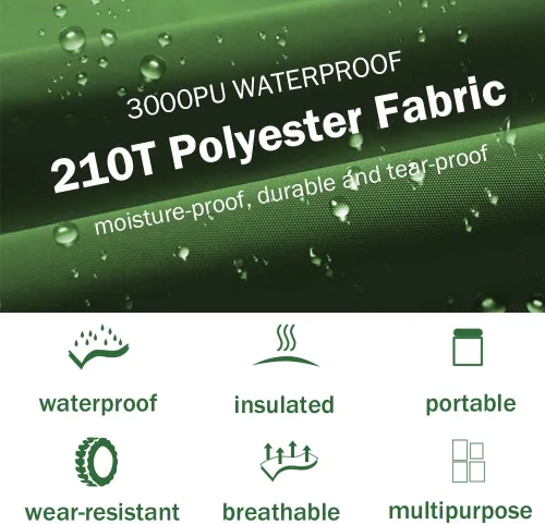Vista 3 de ayamaya Huella de la tienda de campaña, PU 3000 impermeable, tela de tierra de gran tamaño para 2-8 personas, tienda de campaña familiar, tienda
