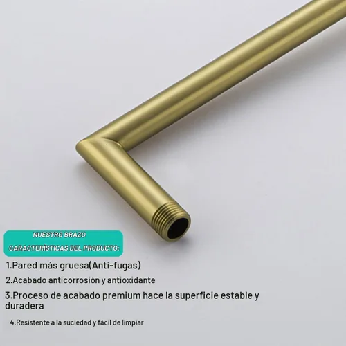 Vista 5 de SE91078-16BG - Brazo de ducha con brida, acero inoxidable cepillado de 16 pulgadas, brazo de extensión de cabezal de ducha montado en la pared