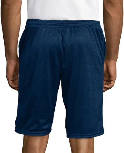 Vista 2 de Hanes - Pantalones cortos deportivos de malla con bolsillo para hombre, pantalones cortos de rendimiento para hombre, entrepierna de 9 pulgadas