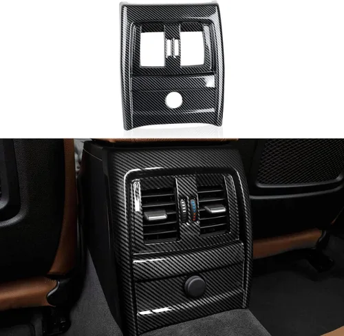Vista 24 de Funda para reposabrazos de automóvil, caja de almacenamiento de tapa de color carbono, ajuste ABS para BMW F30 2012 2013 2014 2015 2016 2017 2018