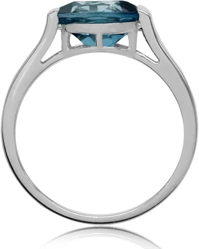 Vista 3 de Silvershake 10X8mm Oval Shape Gemstones 925 Sterling Silver Solitaire Right Hand Anniversary Ring Jewelry for Women
