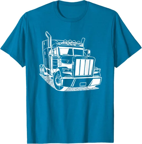 Vista 58 de Diesel Big Rig 18 Wheeler - Camiseta de camionero para camionero, Negro, S