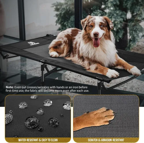Vista 2 de ONETIGRIS Cama elevada para perros, cama elevada para perros con malla a prueba de mordidas, portátil antideslizante para interiores y exteriores