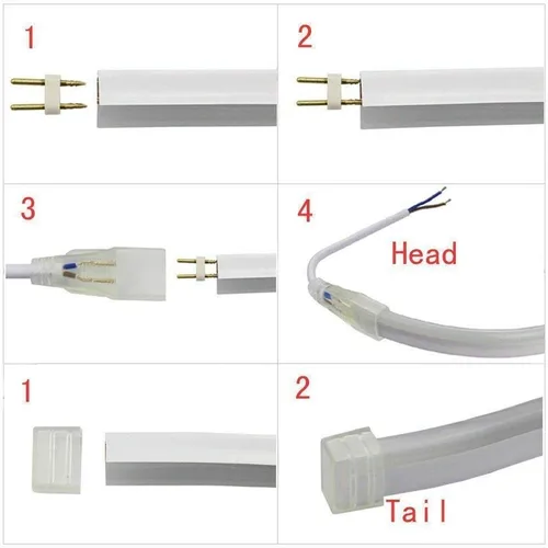 Vista 7 de Mini tira de luces LED de neón de bajo voltaje de 12 V, actualización 2835 120 LED/M, 100 pies/98.4 ft, luz de neón brillante duradera para barcos
