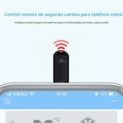 Vista 8 de R09 Mini Adaptador de Control Remoto IR para Smartphone para Teléfono Inteligente Android Mini Control Universal Infrarrojo Todo en Uno para Aire