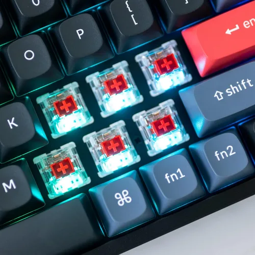 Vista 4 de Keychron K6 Pro QMKLauncher Teclado mecánico inalámbrico programable personalizado Macro intercambiable en caliente Keychron K Pro Interruptor rojo