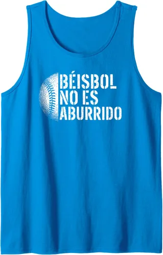 Vista 5 de Beisbol No ES Aburrido Funny Baseball Spanish Quote Tank Top