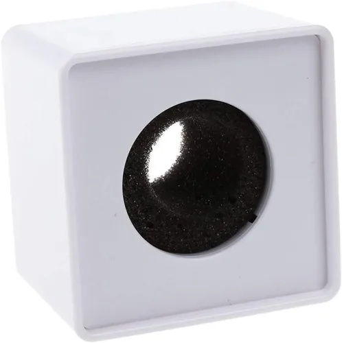 Vista 3 de 2 piezas portátil cuadrado en forma de cubo micrófono entrevista micrófono bandera bandera logo superior ABS material, blanco y negro