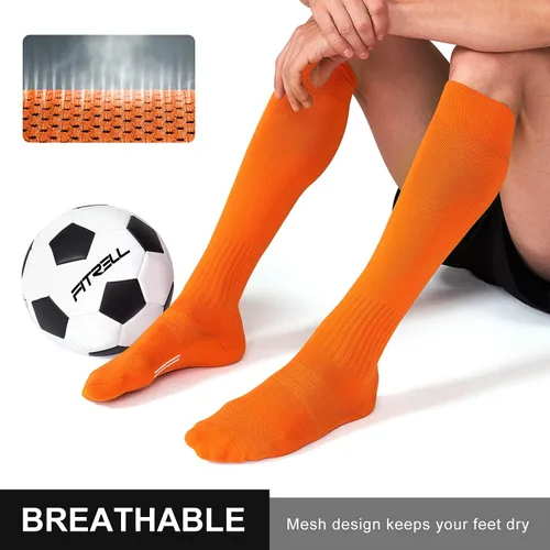 Vista 6 de FITRELL Paquete de 23 calcetines de fútbol para jóvenes, niños y adultos, calcetines de béisbol y softbol para hombres, mujeres, niños y niñas