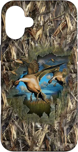 Vista 23 de Carcasa para iPhone 17, diseño de camuflaje de caza de aves acuáticas