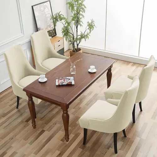 Vista 8 de KELUINA - Fundas elásticas para silla con respaldo de alas geométricas rómbicas – Funda protectora reutilizable para silla de brazos, fundas