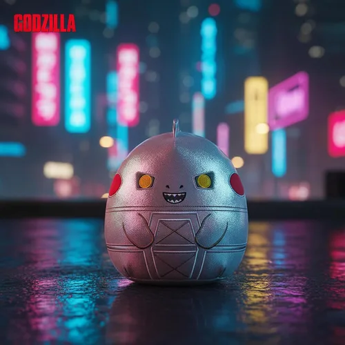 Vista 5 de Squishmallows Kellytoy Godzilla - Juguete de peluche (8 pulgadas, Mechagozilla), gris, 8 pulgadas (SQK2817)