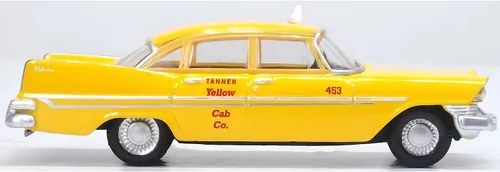 Vista 2 de Oxford Diecast 1959 Plymouth Belvedere Taxi Amarillo Tanner Yellow Cab Co. 1/87 (HO) Escala Diecast Modelo Coche 87PS59002