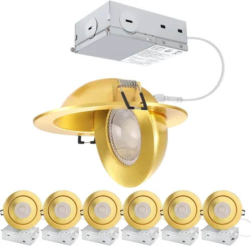 Vista 9 de POPANU 7W luces LED empotrables de 3 pulgadas con cardán giratorio, luz descendente direccional ajustable en 360°, iluminación de embutido regulable