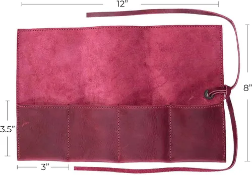 Vista 39 de Hide & Drink, Organizador de rollos de reloj de cuero hecho a mano de cuero de grano completo, con capacidad para hasta 4 relojes, fácil de llevar